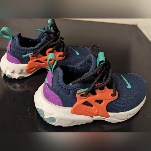 Nike Rt Presto Black Orange Purple Kids Sneakers Size 12c MSRP $80 - Picture 6 of 9